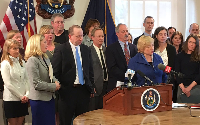 Maine Governor Janet Mills announces sweeping climate bill.