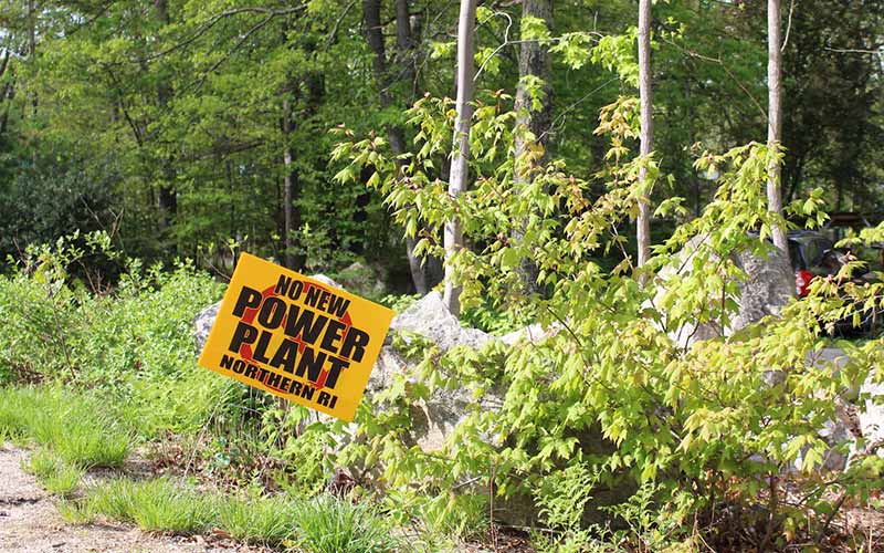 No new power plant sign