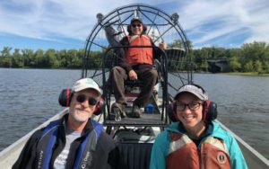 Connecticut River Conservancy Staff on Airboat