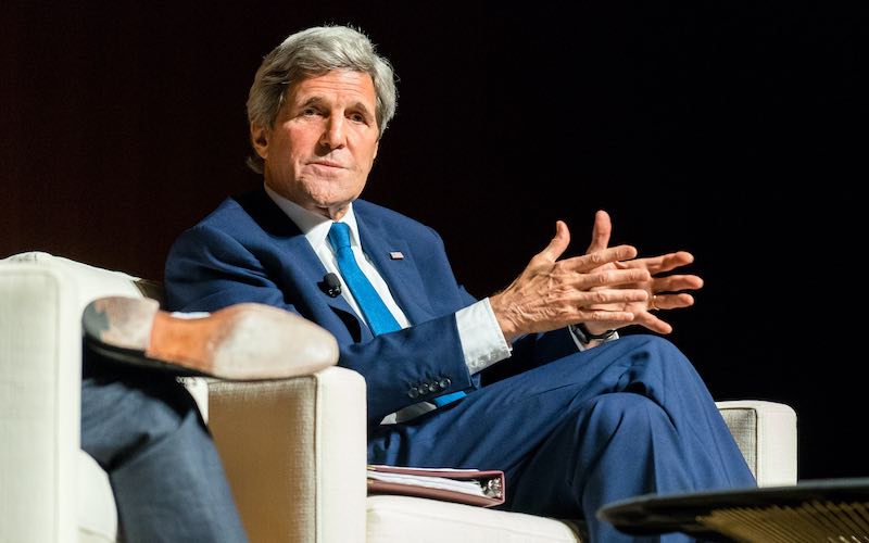 Photo of John Kerry speaking at a panel event