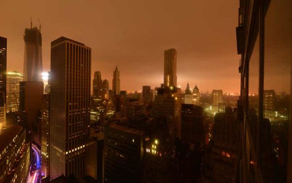 Lower Manhattan Power Outage During Hurricane Sandy