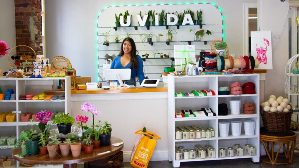 Owner of Uvida Shop, Maria Vasco