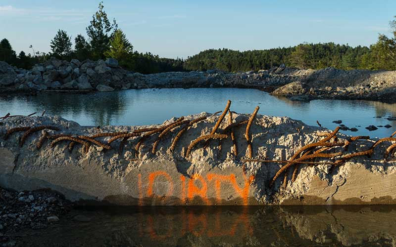 Goose Pond at the former Callahan Mine is a hazardous site at risk from climate change