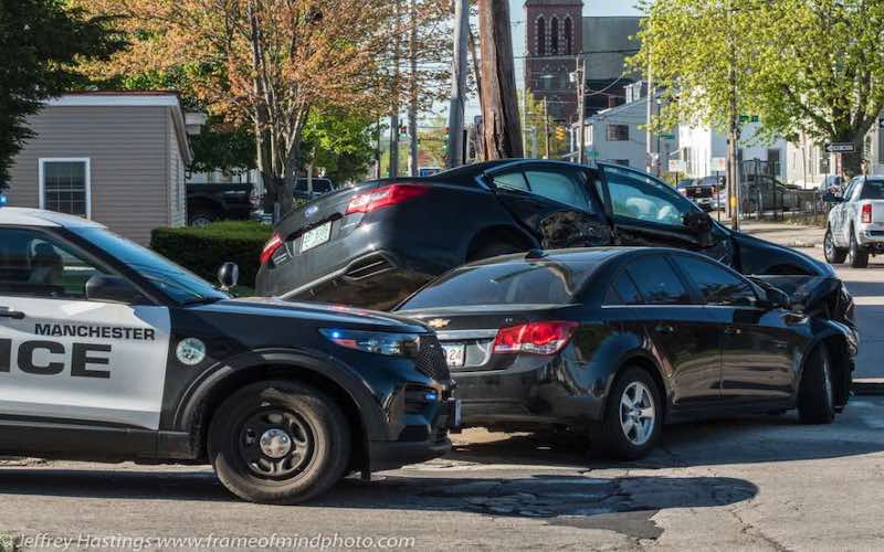 Car accident in Manchester, New Hampshire