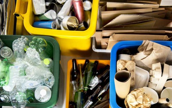 Photo of sorted recyclable materials