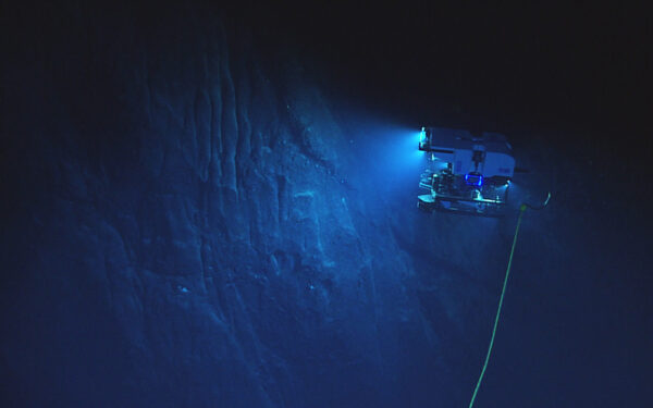 deep-sea submarine vehicle explores the depths of the Northeast Canyons and Seamounts Marine National Monument