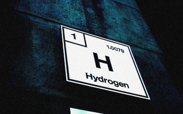 The hydrogen chemical symbol is shown