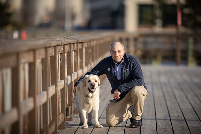 Henry with his human, CLF President Brad Campbell