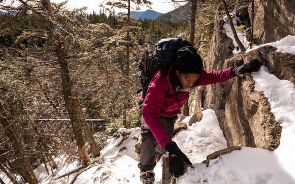Mardi Fuller climbs Mt. Osceola in New Hampshire.