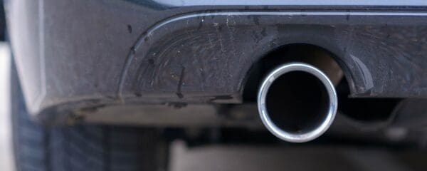 Close-up of a vehicle tailpipe