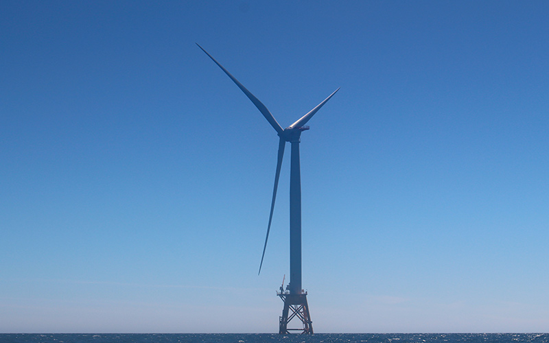 Wind turbine on the water