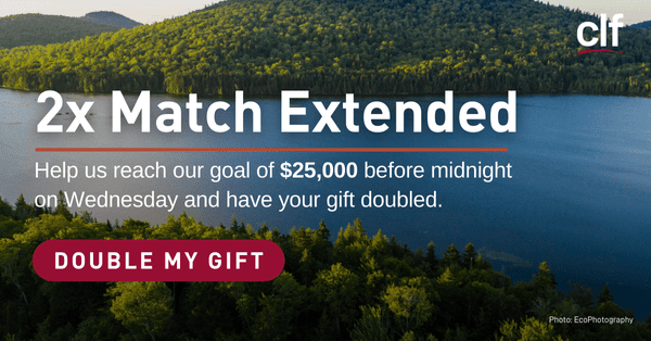 2x Match Extended: Help us reach our goal of $25,000 before midnight on wednesday and have your gift doubled. Button text: Double My Gift 